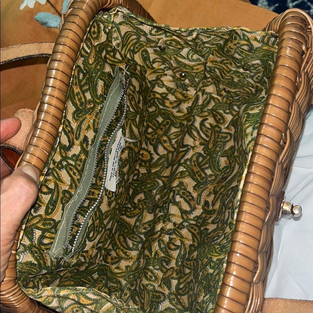 Brown Woven Handbag vintage - Picture 4 of 5